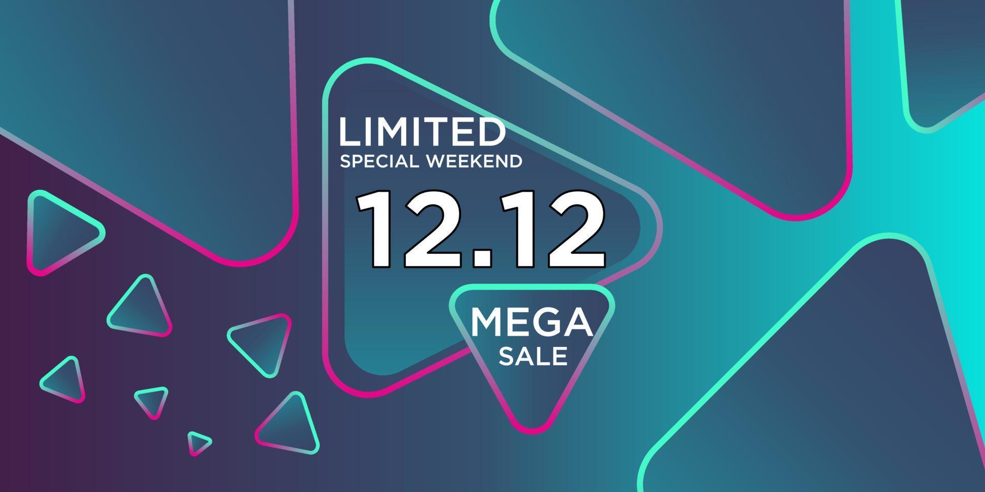 12.12 Shopping Day For Moment Sale Design Background vector