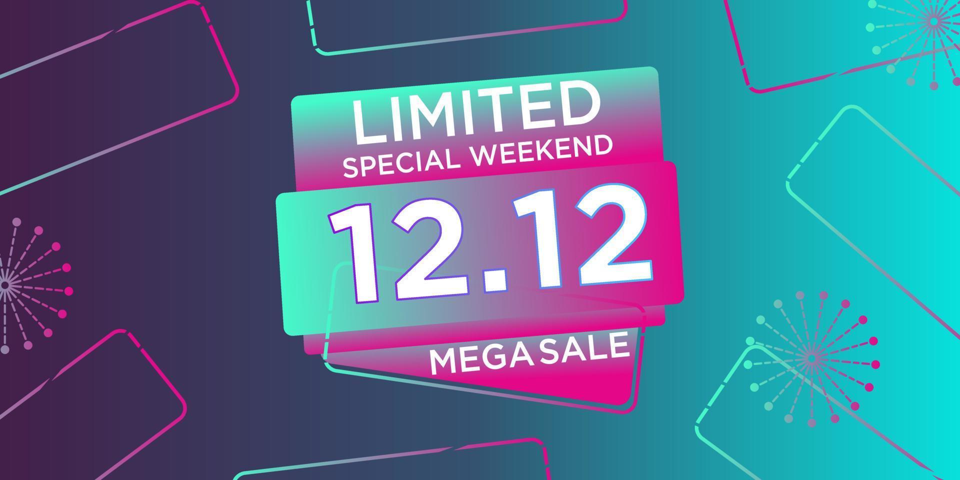 12.12 Shopping Day For Moment Sale Design Background vector