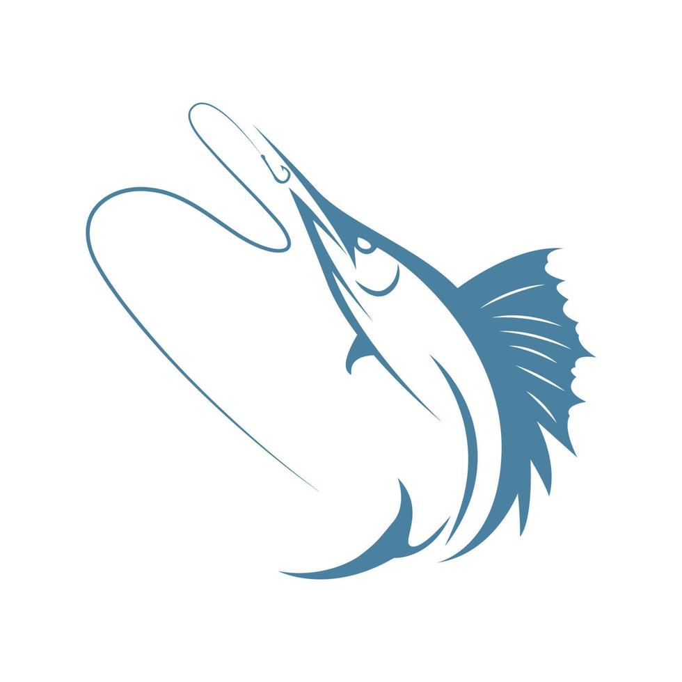 diseño de icono de logotipo de pesca vector