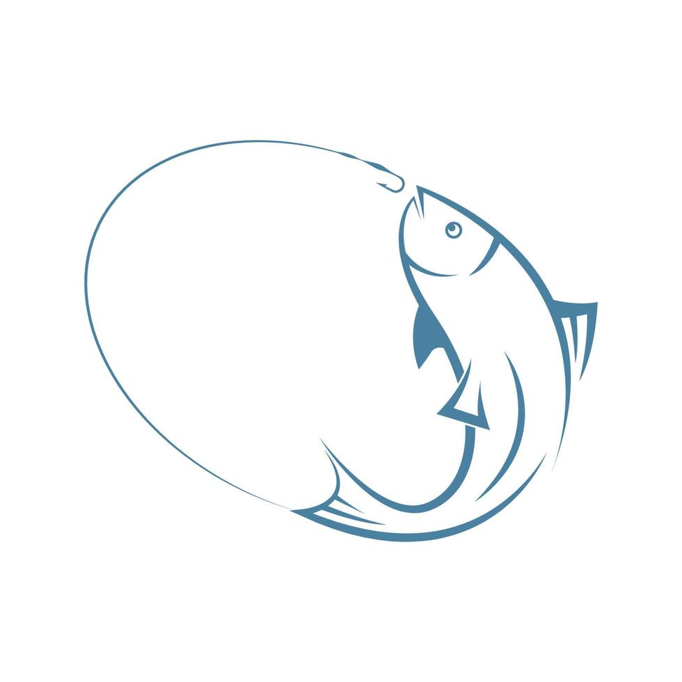 Fishing logo icon design vector