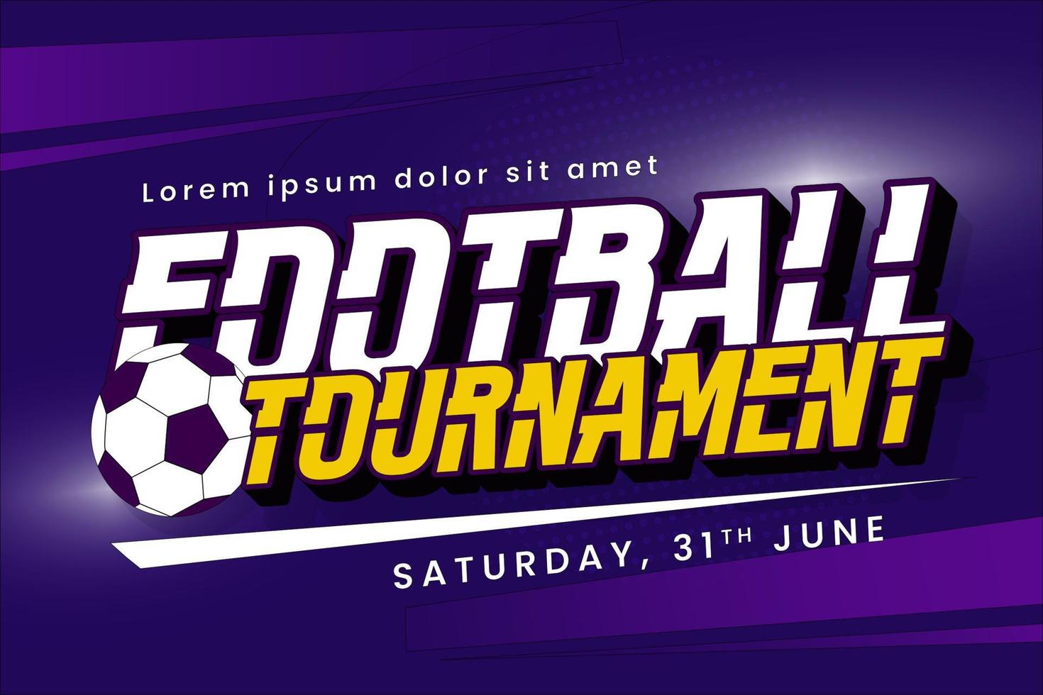 Football tournament sport event background design template simple and elegant design vector