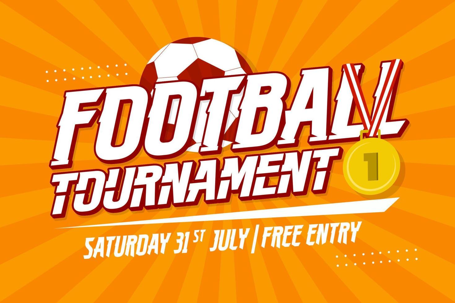 Football tournament sport event background design template simple and elegant design vector