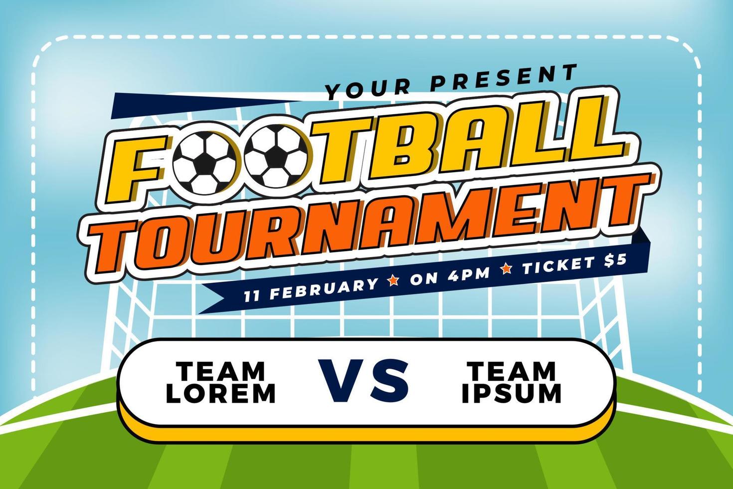 Football tournament sport event background design template simple and elegant design vector