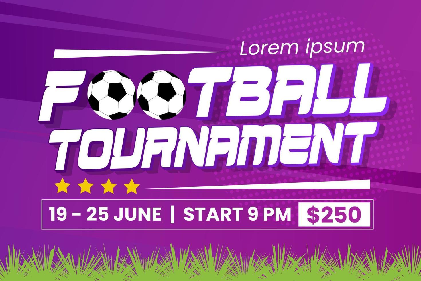 Football tournament sport event background design template simple and elegant design vector