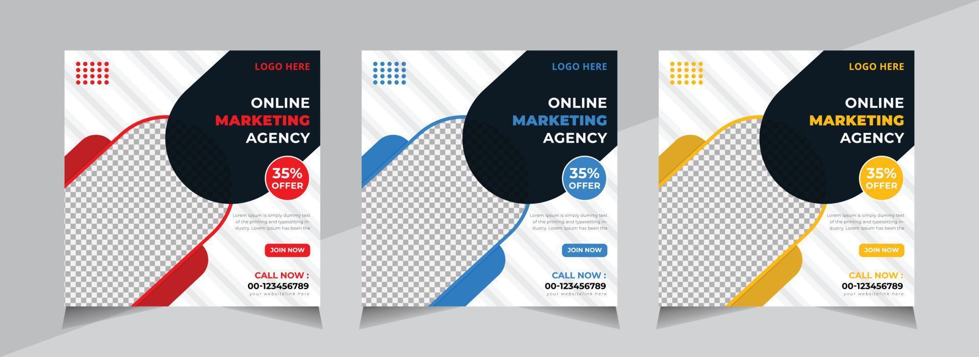 Modern Social Media banner Design, Business Social Media Post Template, Free Vector