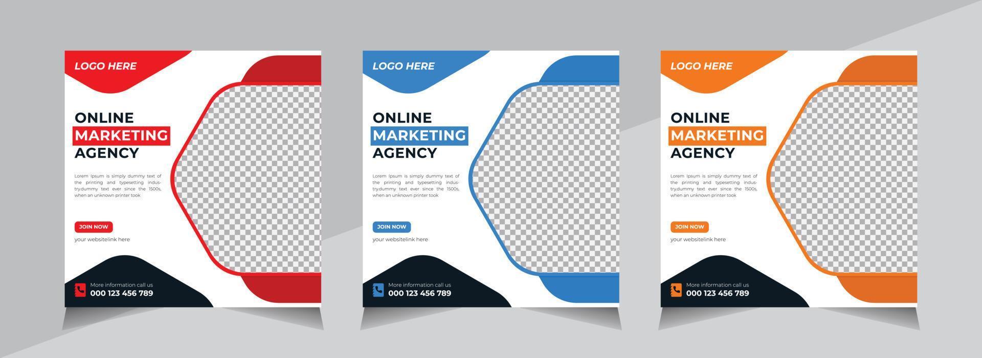 Abstract Social Media Banner Design, Business Social Media Post Template, Web Banner, Free Vector