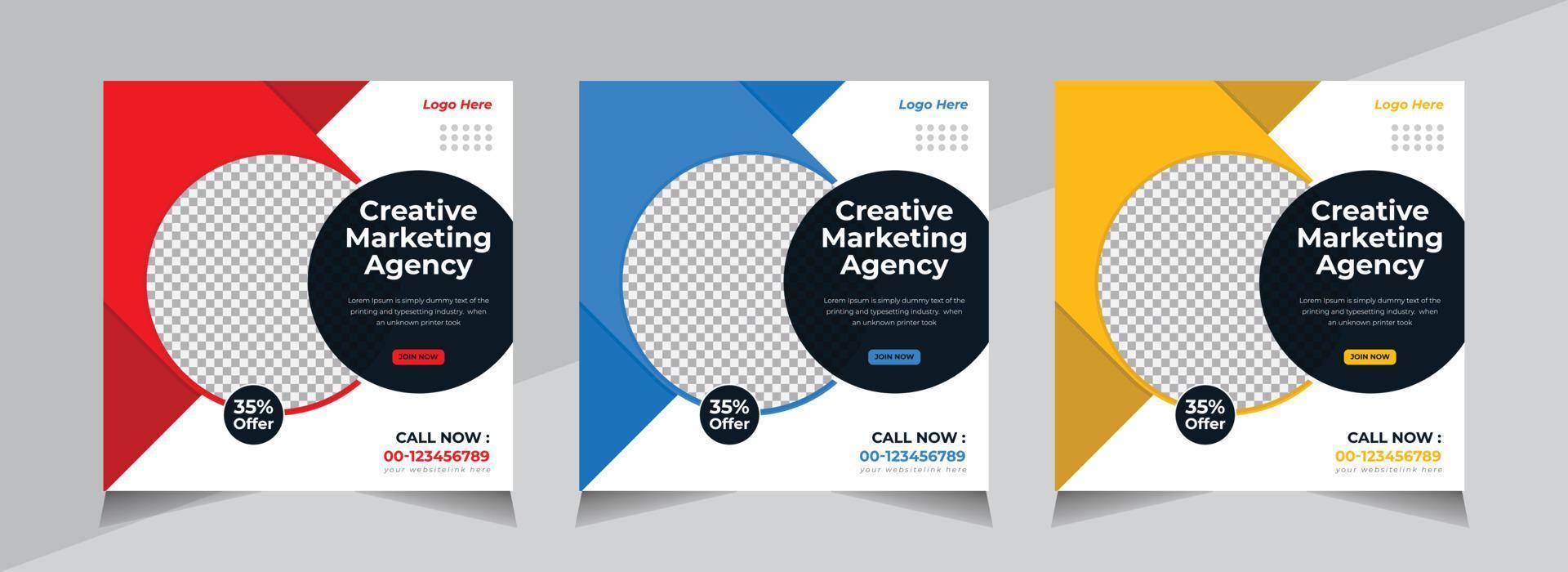 Creative Social Media banner Design, Business Social Media Post Template, Free Vector