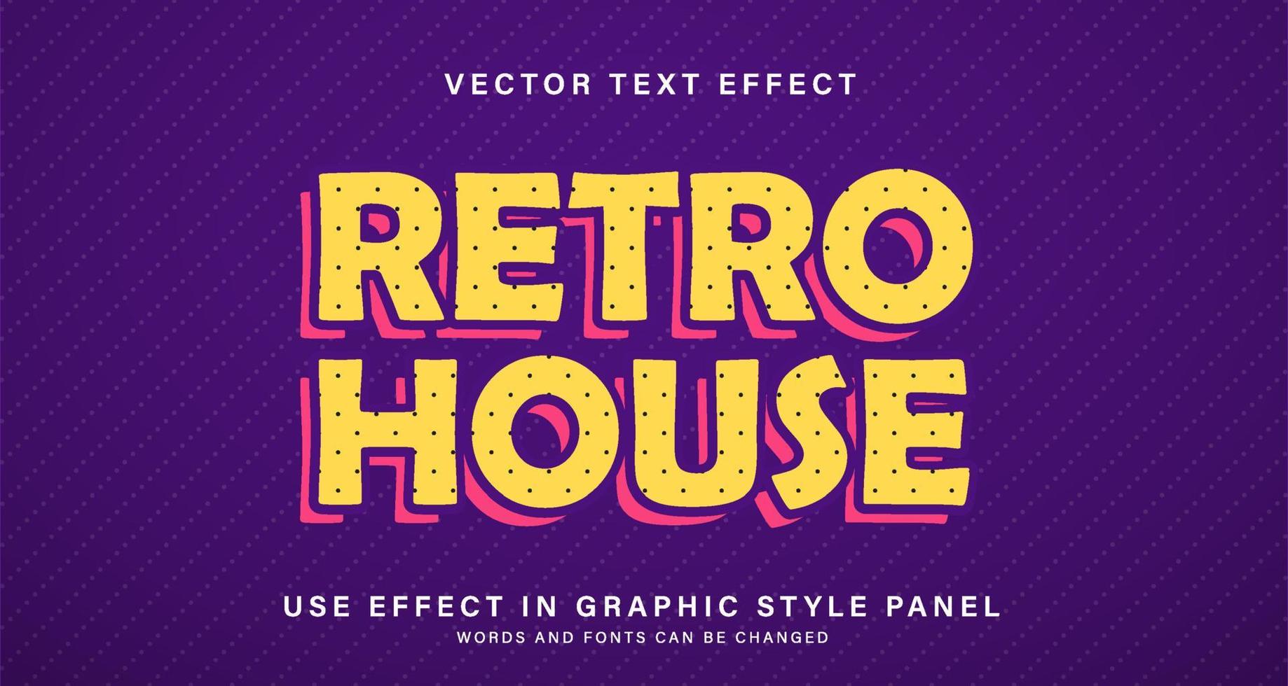 Editable Text effect Retro Style vector