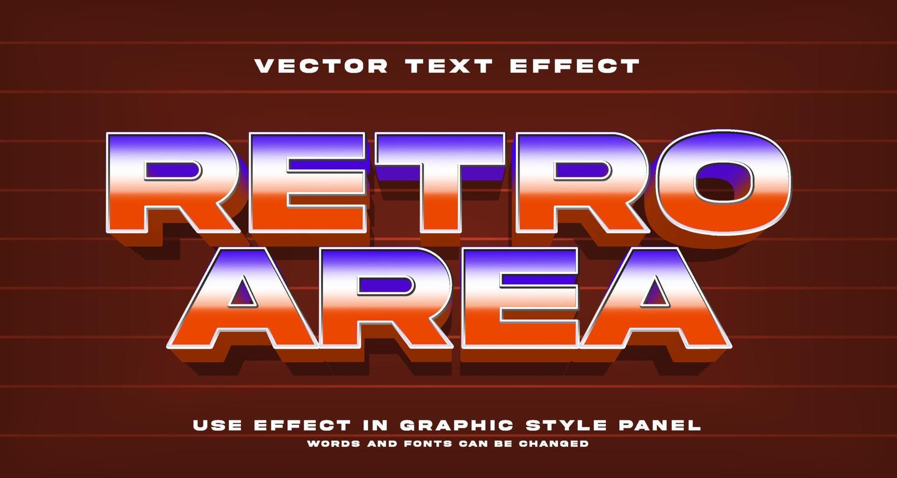 Editable Text effect Retro Style vector