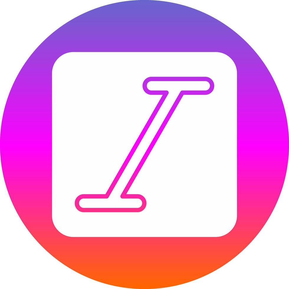 Italic Vector Icon Design