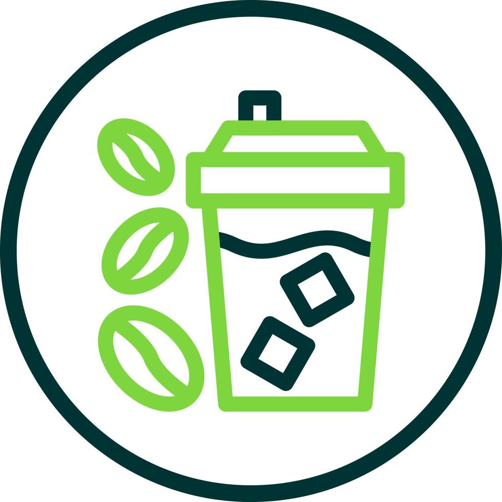 Iced Coffee Vector Icon Design