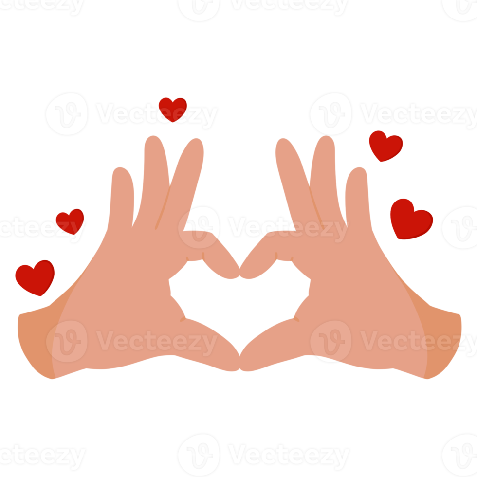 Heart Shaped Hand Illustration png