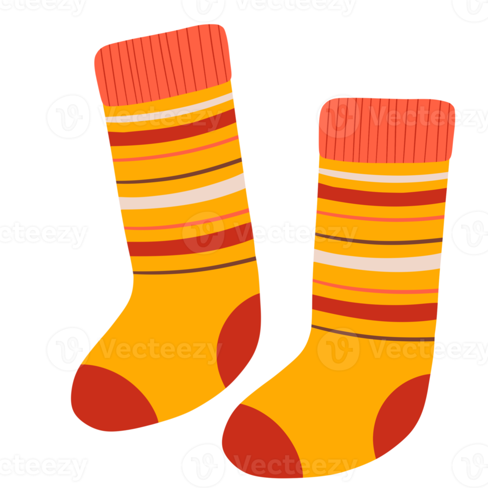 illustration de chaussettes rayées png