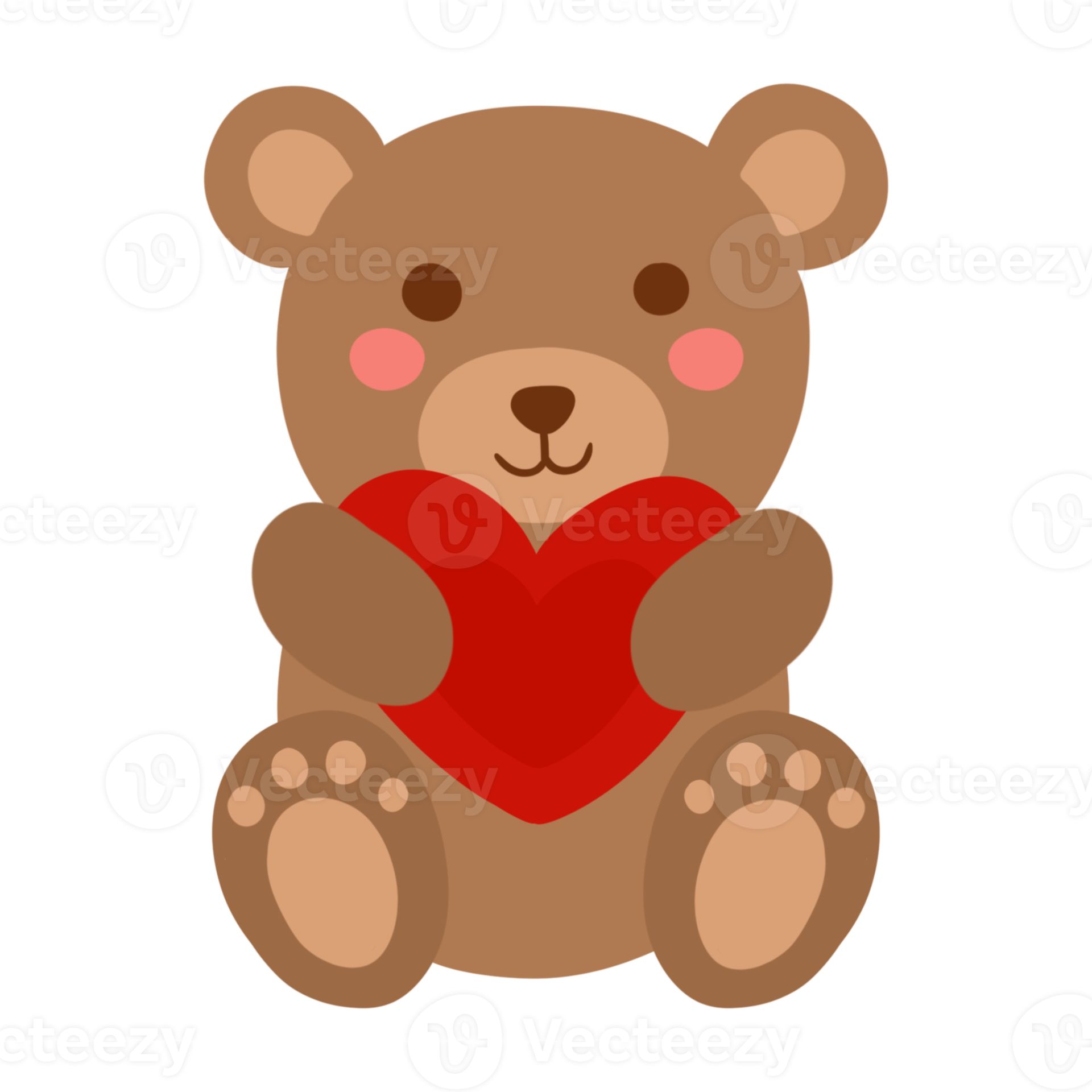 Teddy Bear with Heart Illustration 15321579 PNG