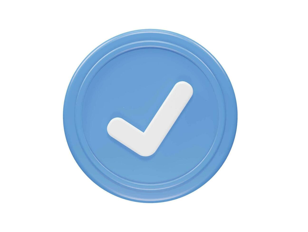 Verified icon 3d render vector