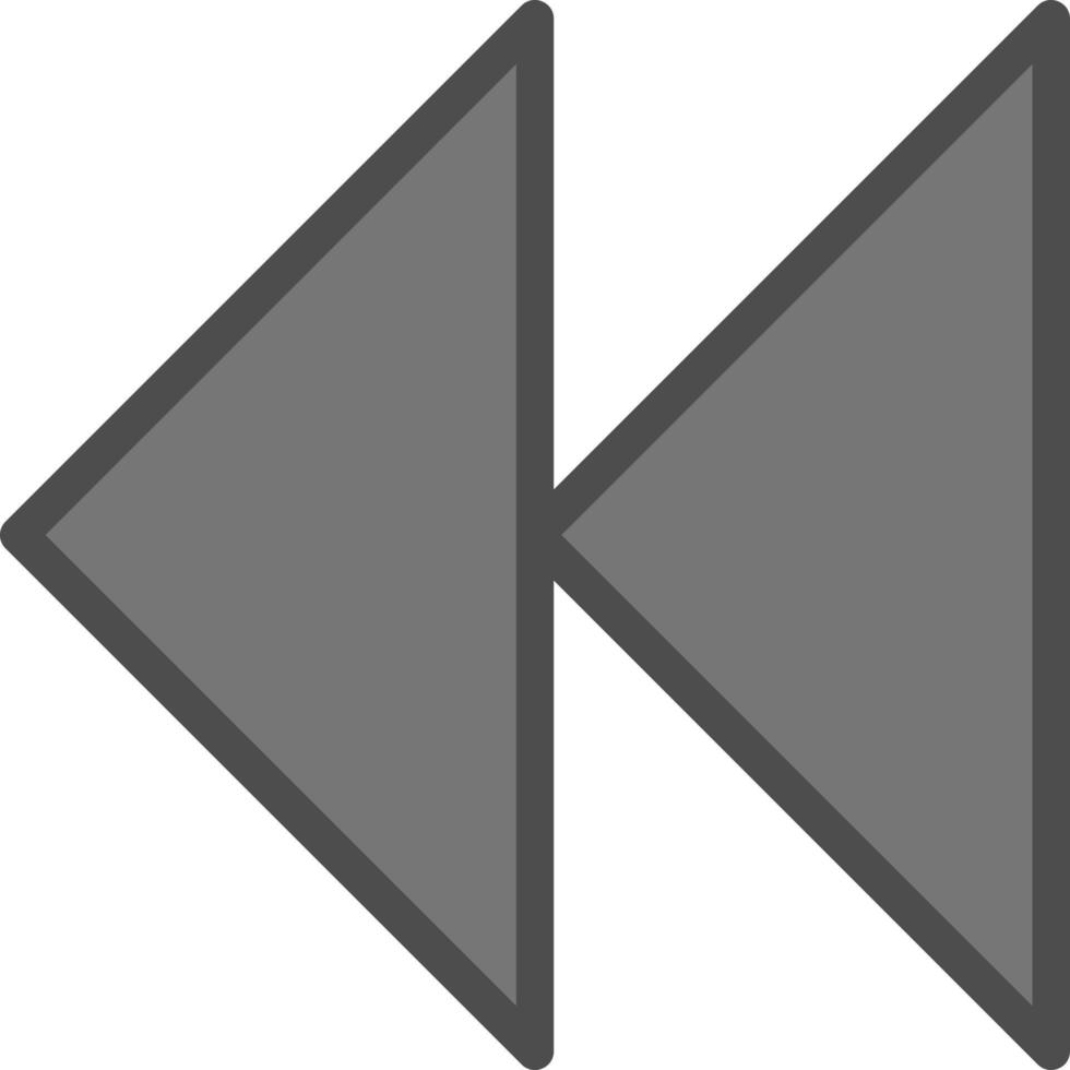 Rewind Vector Icon Design