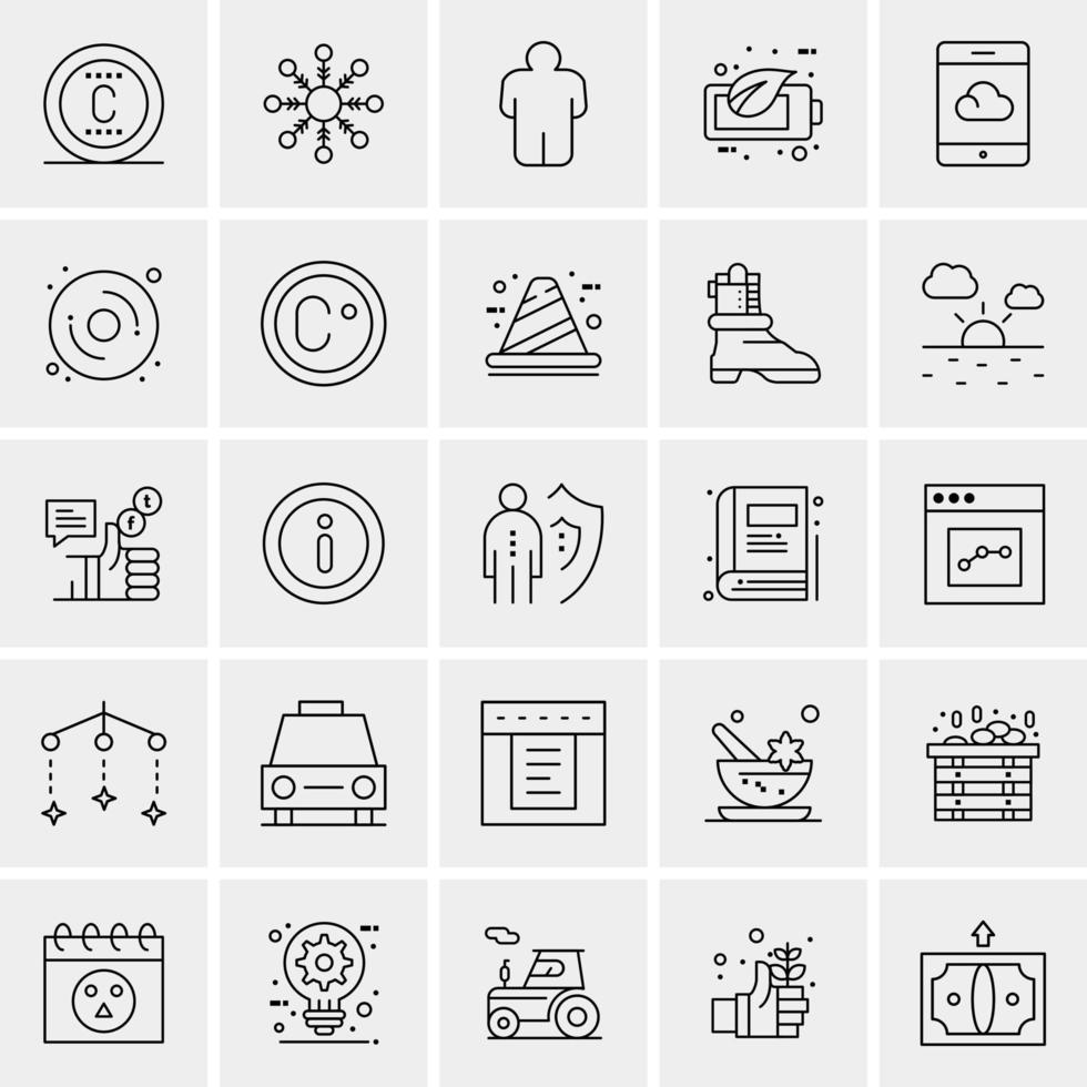 25 Universal Business Icons Vector Creative Icon Illustration to use in web and Mobile Related project