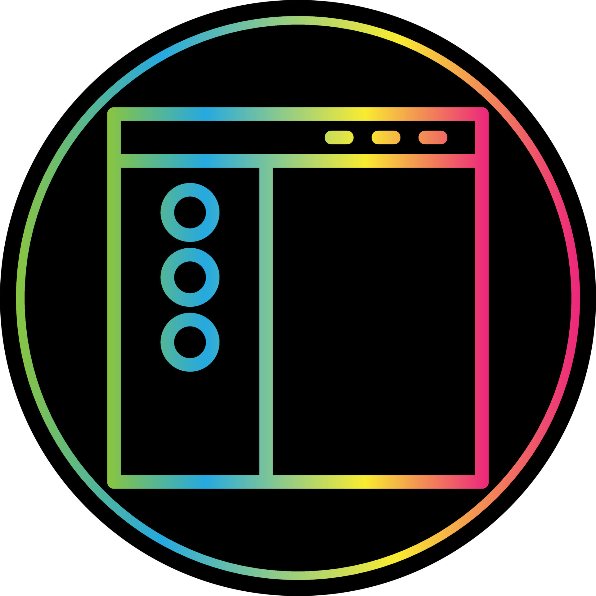 Sidebar Vector Icon Design 15322259 Vector Art at Vecteezy