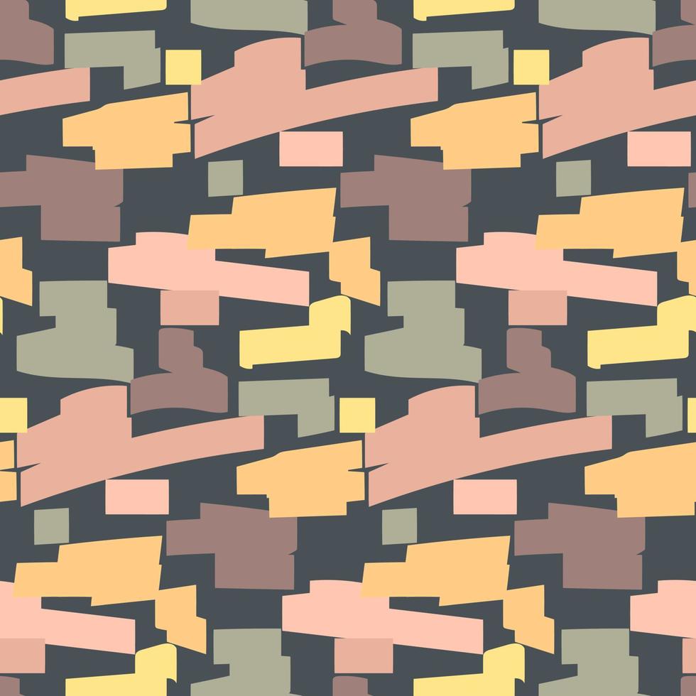 A pattern of doodles of broken lines of different colors and shapes. Abstract background for printing on textiles and paper. Suitable for packaging and printing on clothing. Stylish print vector