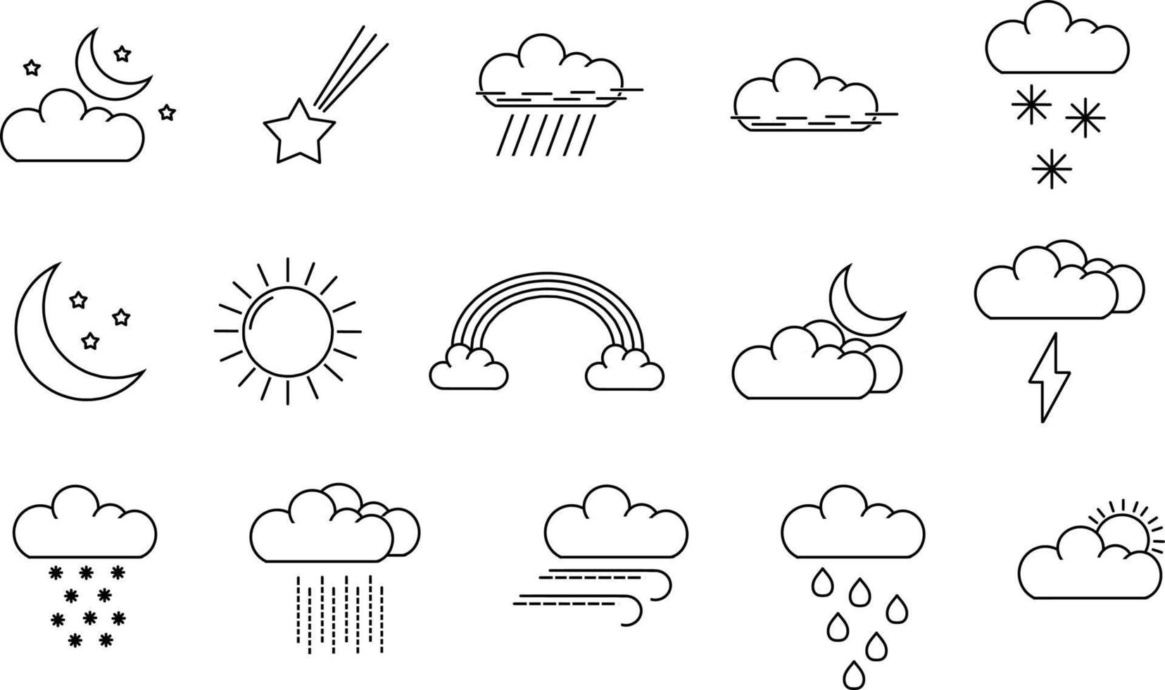 Handdraw doodle of weather vector