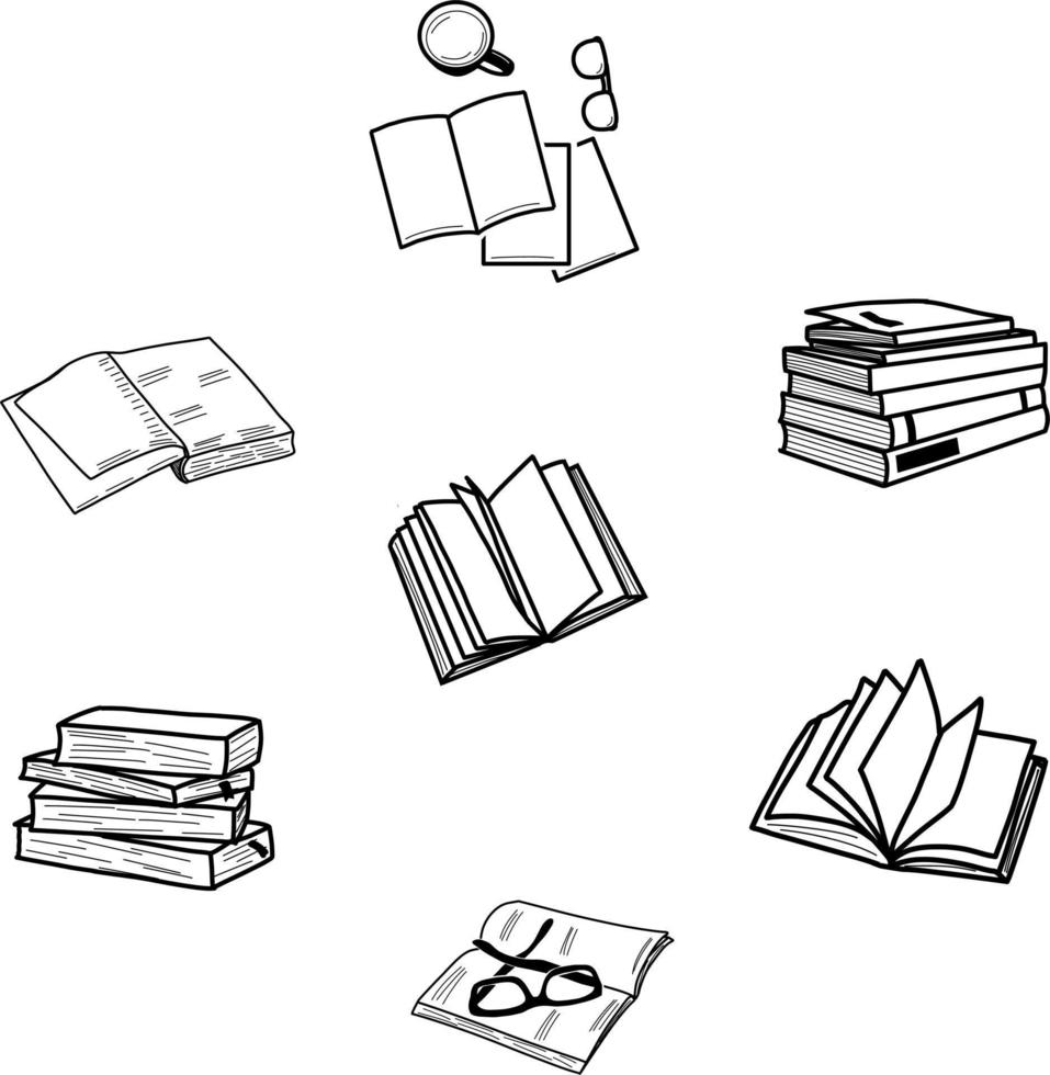 Handdraw Doodle of book vector