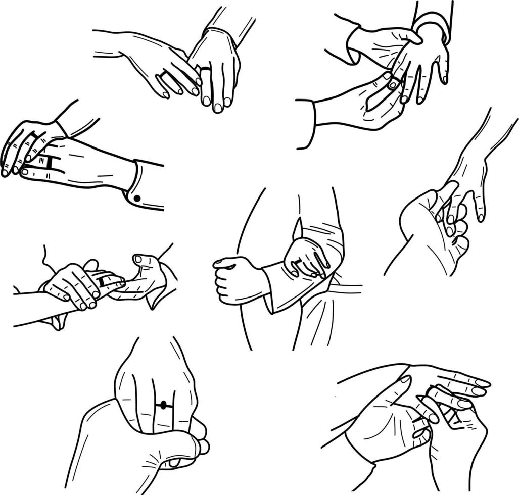 hand gesture romantic people vector
