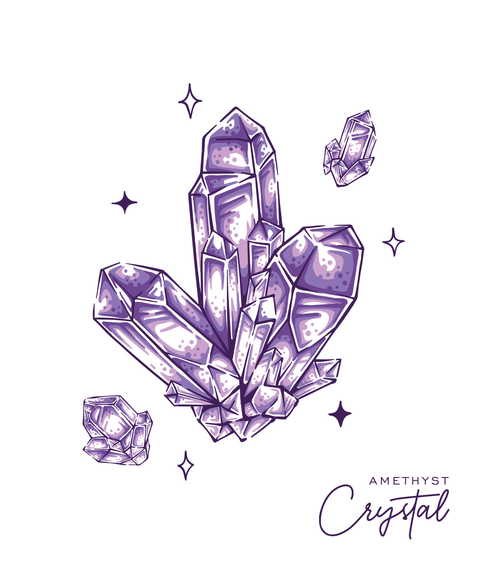 Crystal Cluster Art