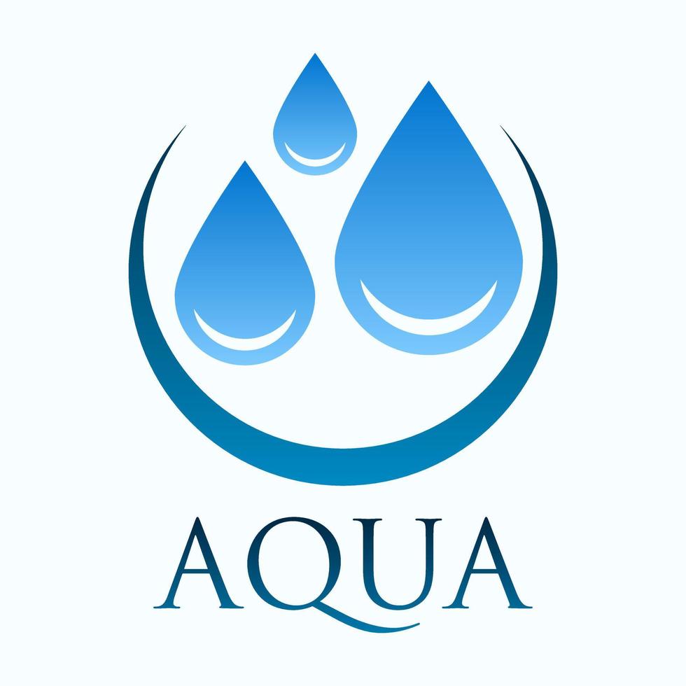 plantilla de maqueta de diseño de logotipo aqua abstracto creativo vector