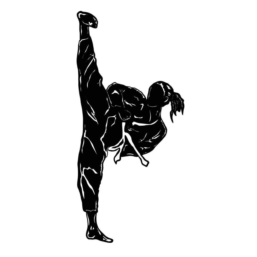 TAEKWONDO ILLUSTRATION LOGO VECTOR