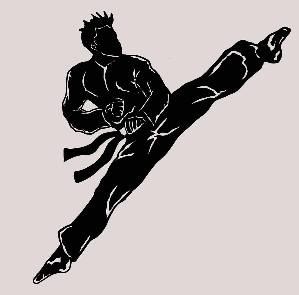 ILLUSTRATION LOGO VECTOR TAEKWONDO KICK
