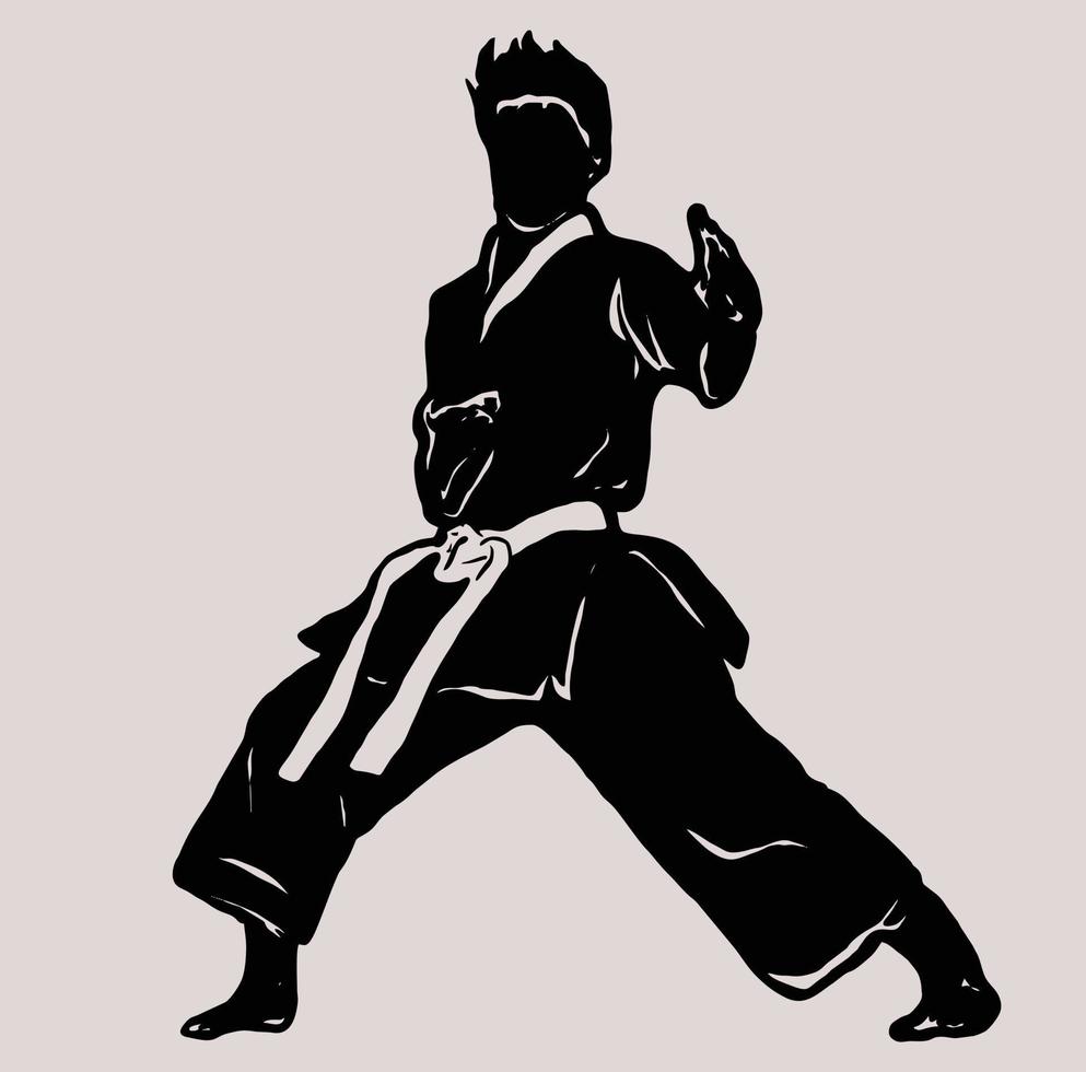 ilustración logo vector taekwondo patada