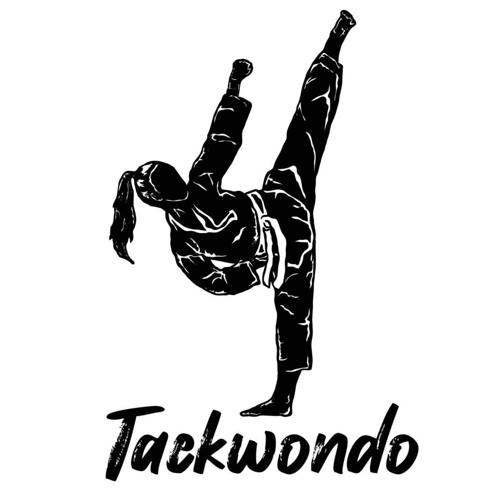 vector de logotipo de ilustración de taekwondo