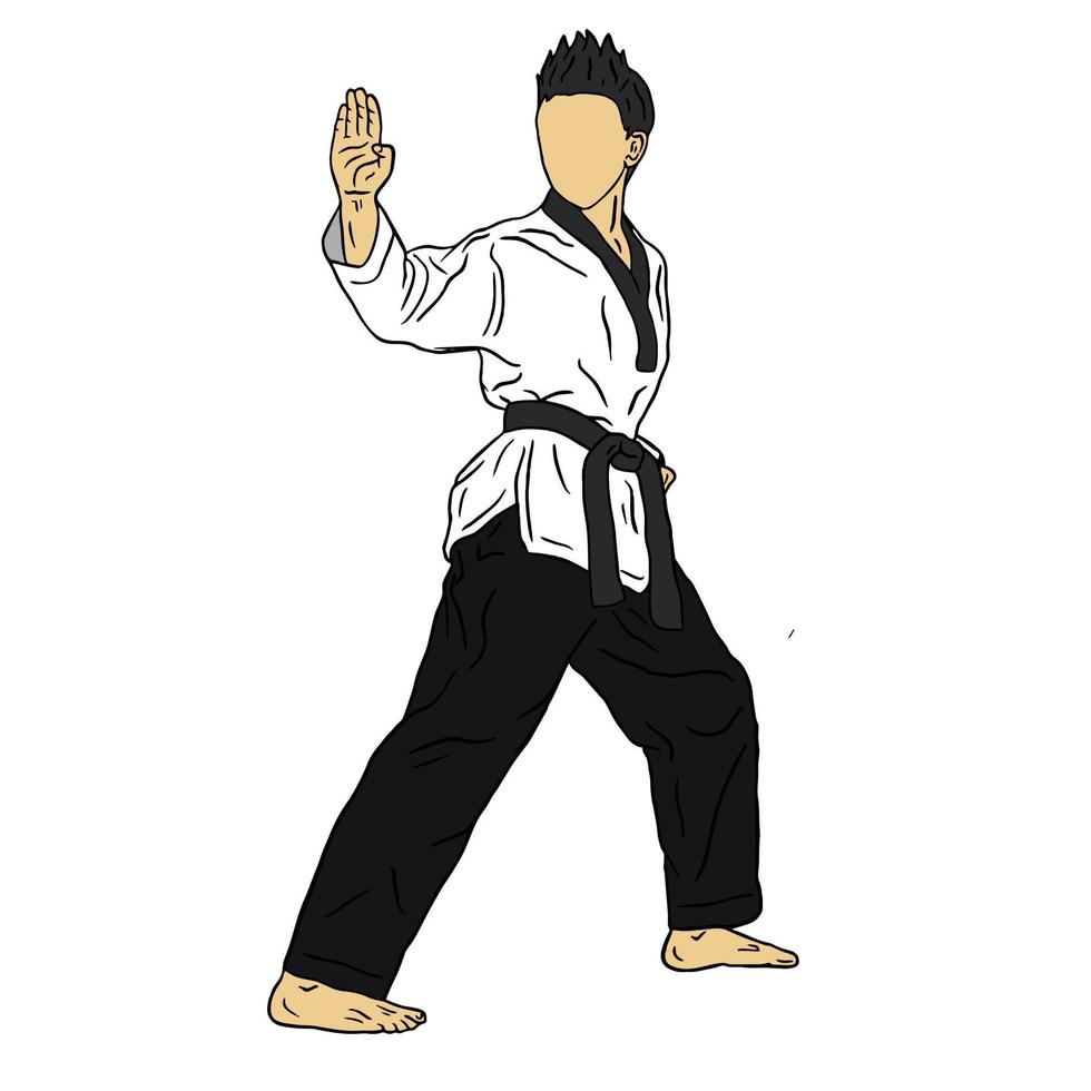 vector de logotipo de ilustración de taekwondo