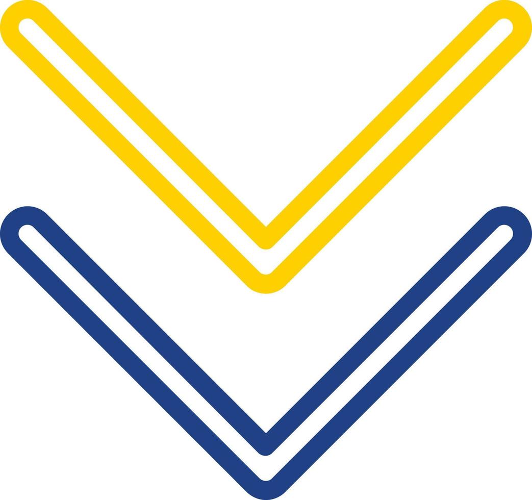 Chevrons Down Vector Icon Design