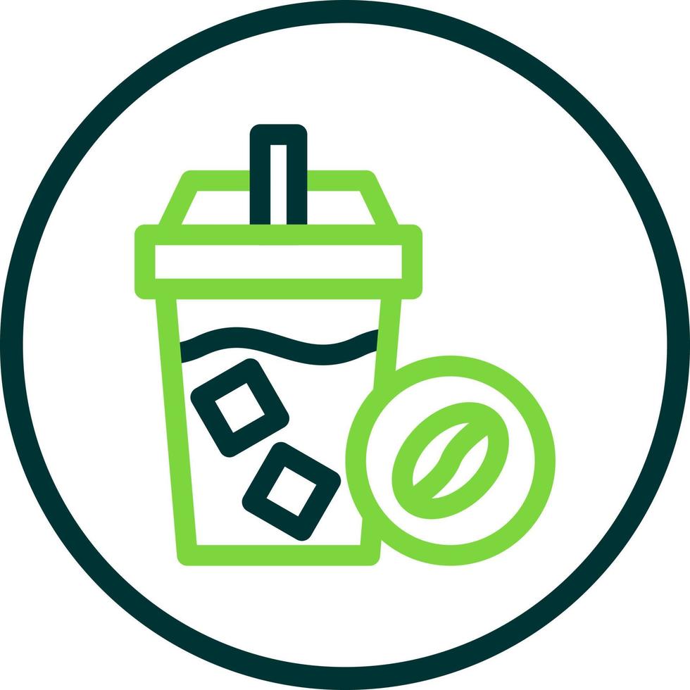 Cold Coffee Vector Icon Design