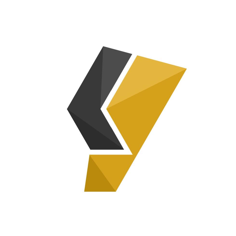 logotipo de cabra amarillo y negro abstracto aislado sobre fondo blanco vector