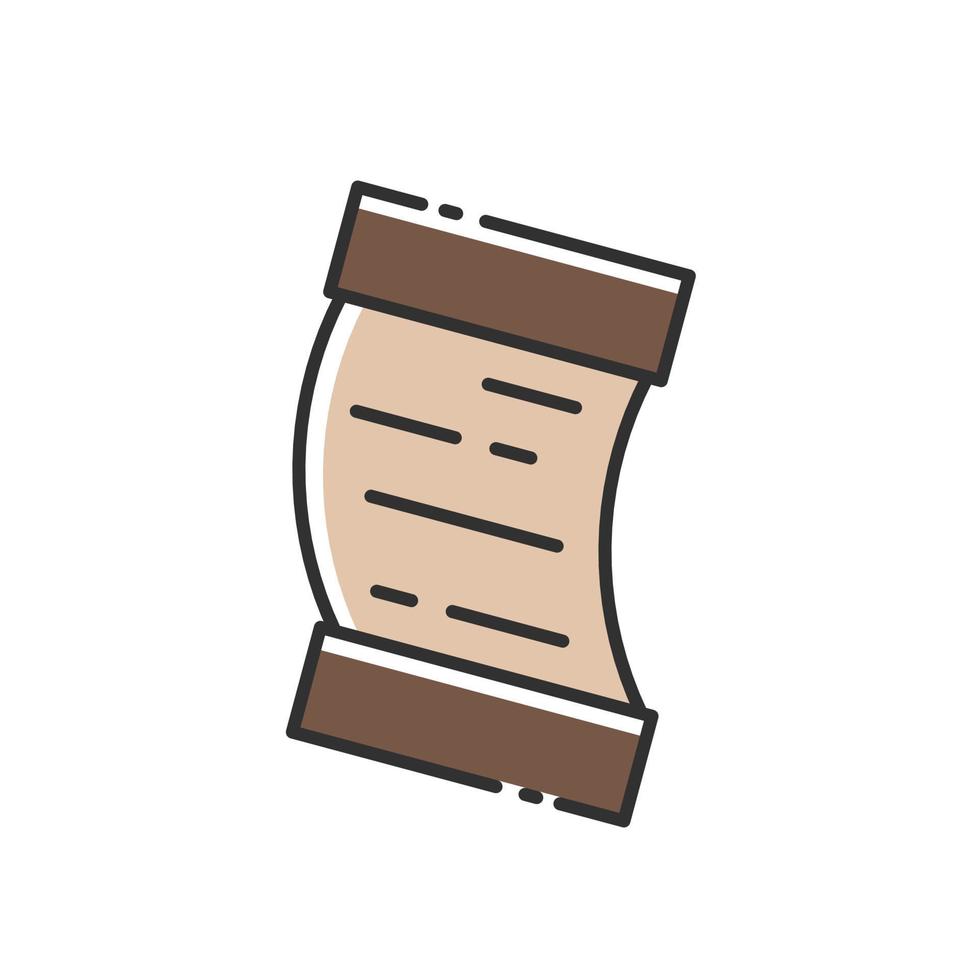 vintage roll letter icon with cute style on white background vector