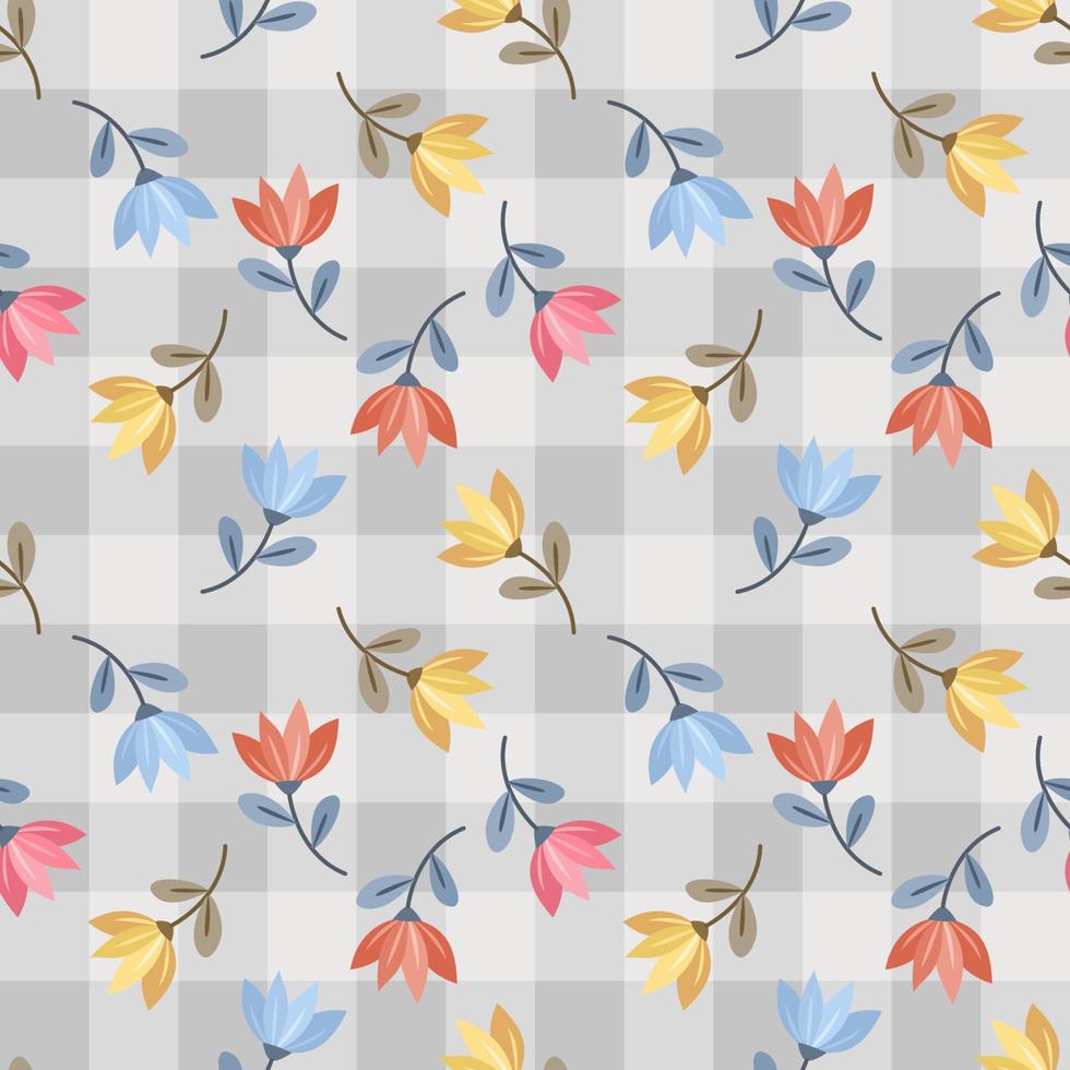 Floral seamless pattern with beautiful Flowers vector