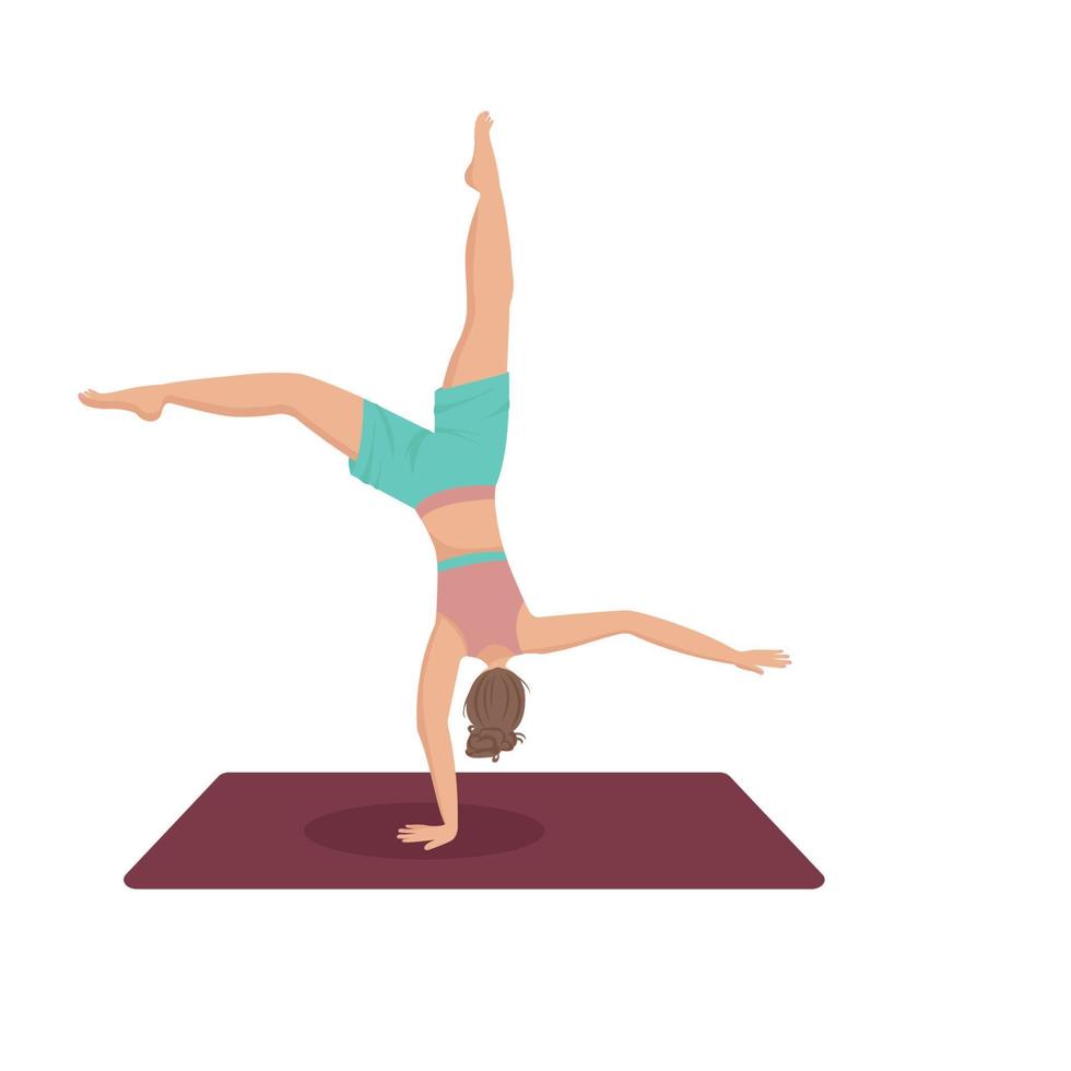 Yoga. Sports yoga. For strength, health, endurance, beauty. vector