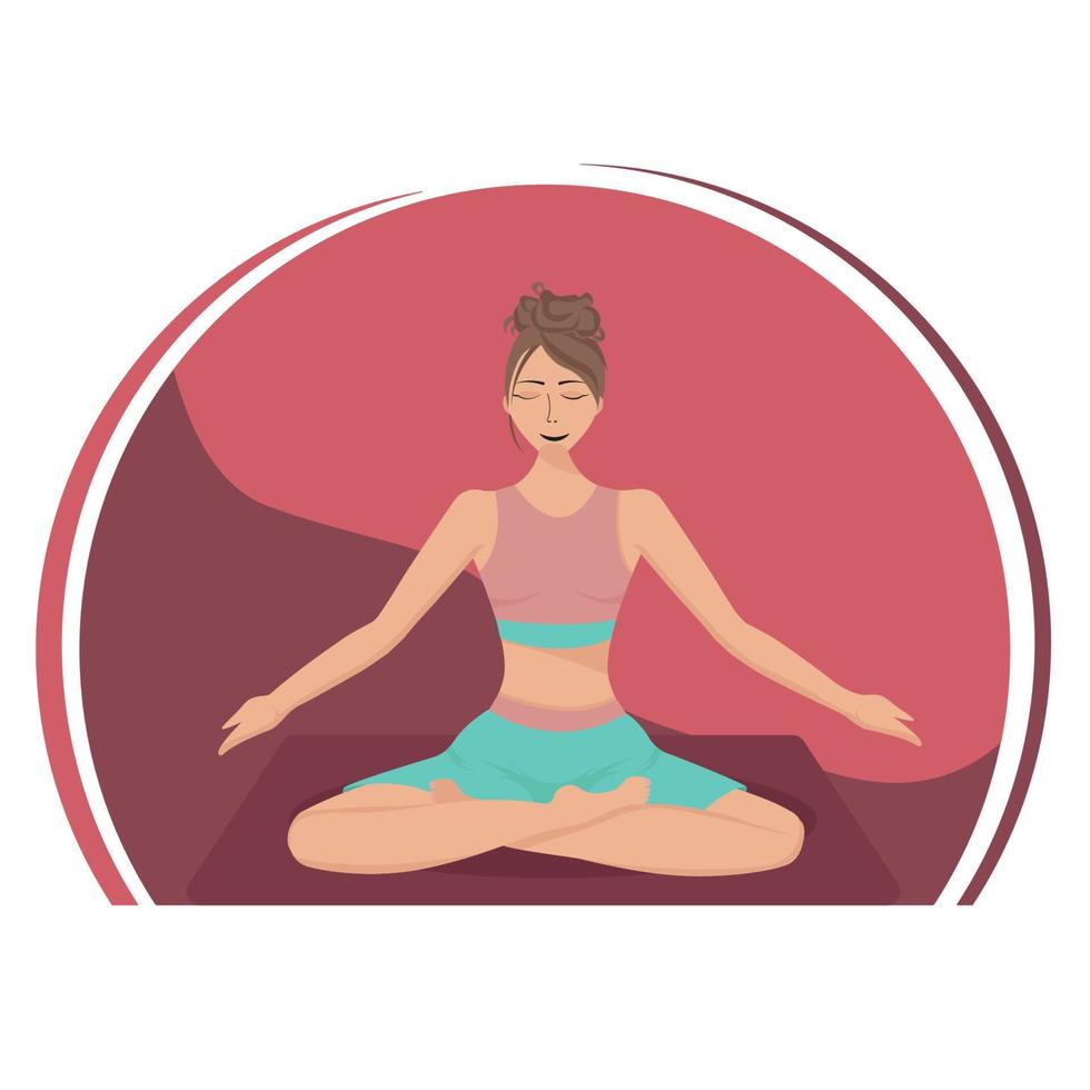 yoga. lotus position silhouette. vector