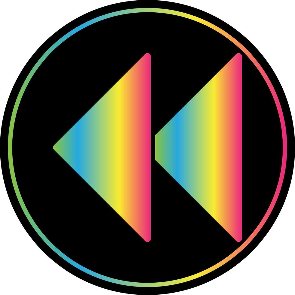 Rewind Vector Icon Design
