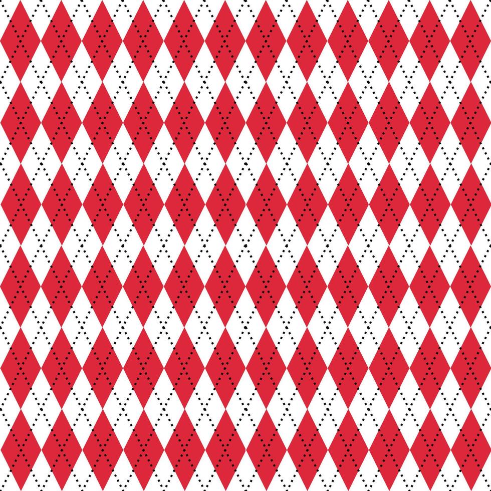 Argyle pattern seamless , red Neutral geometric stitching vector graphic for gift paper, socks, sweaters, jumpers, or any other New Year's paper design. christmas