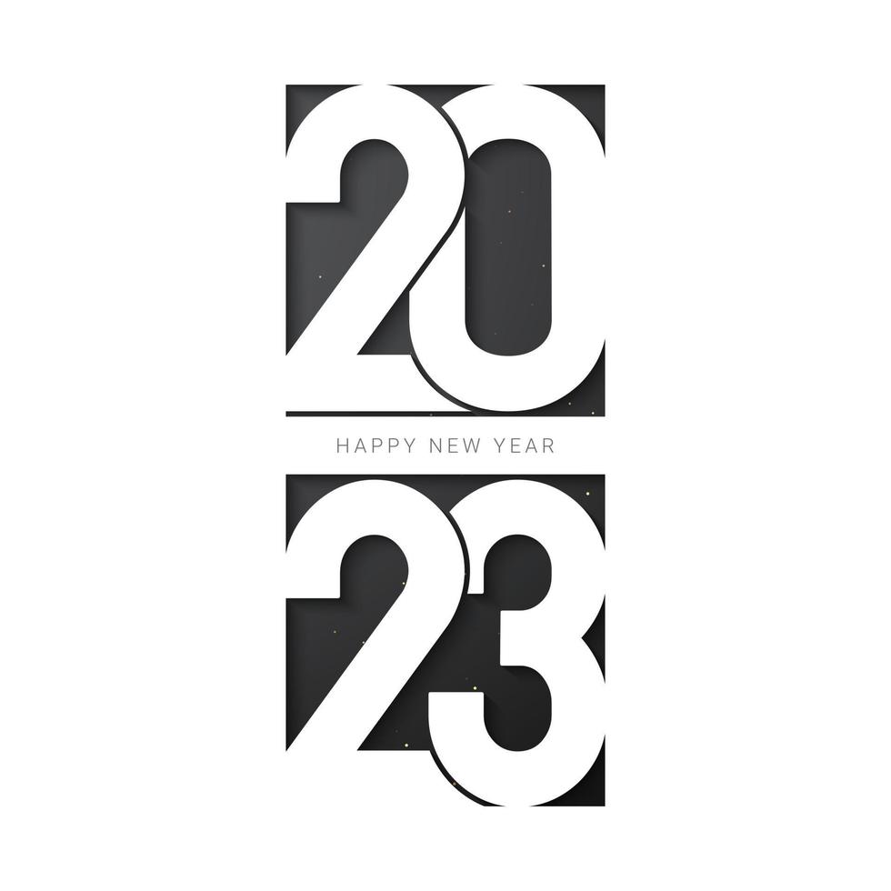 2023 Happy New Year Text Design Vector. vector