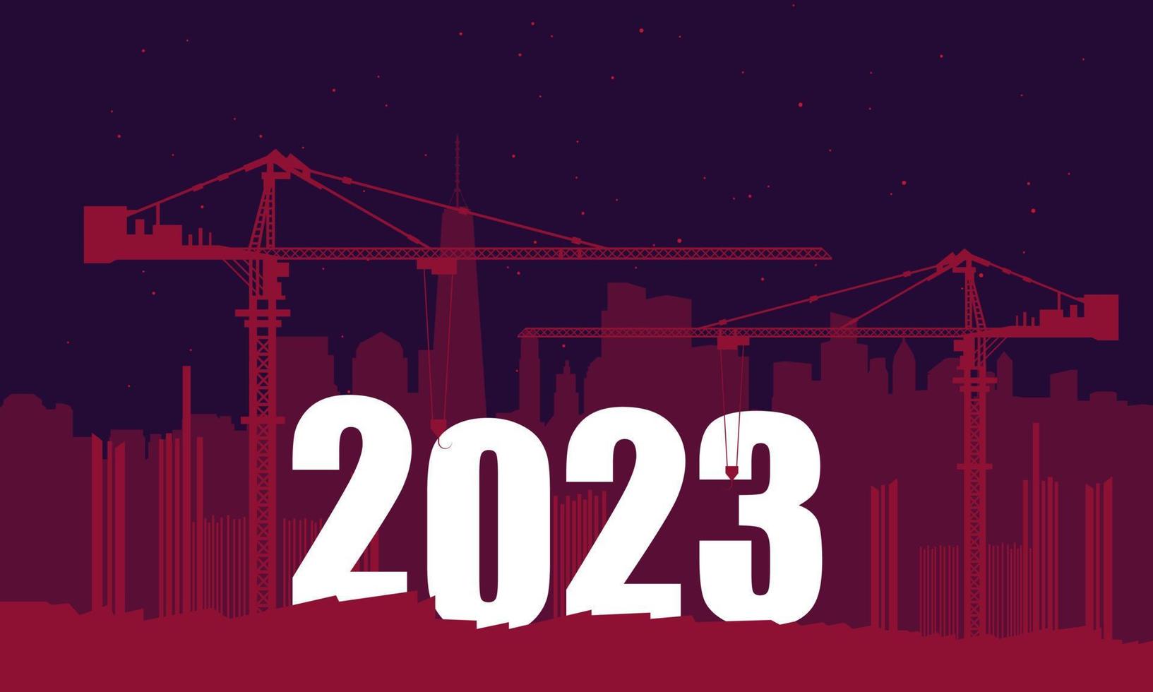 Diseño de fondo de año nuevo 2023. vector