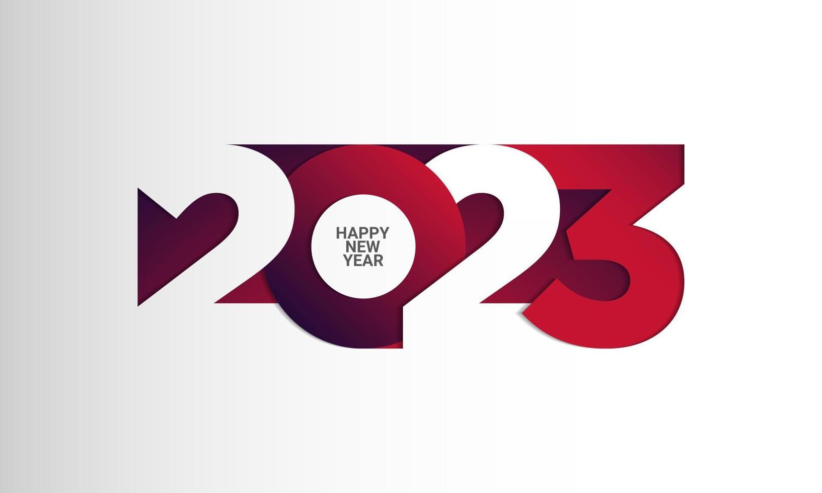 Diseño de fondo de feliz año nuevo 2023. vector