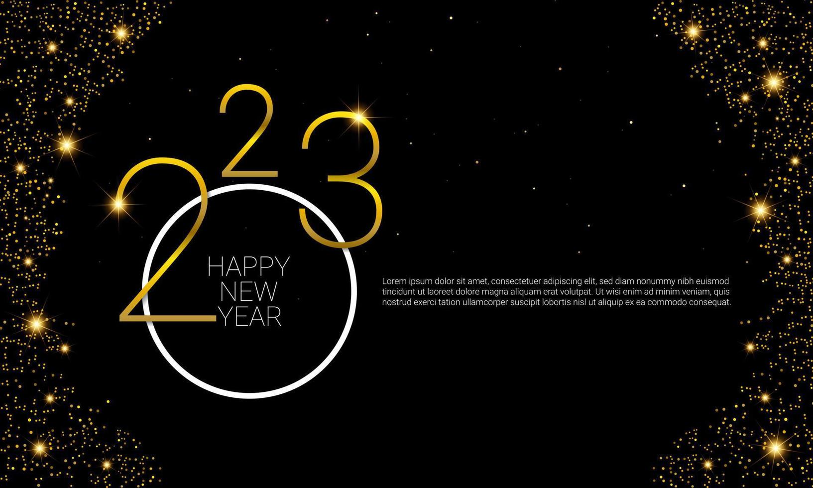 2023 Happy New Year Background Design. vector