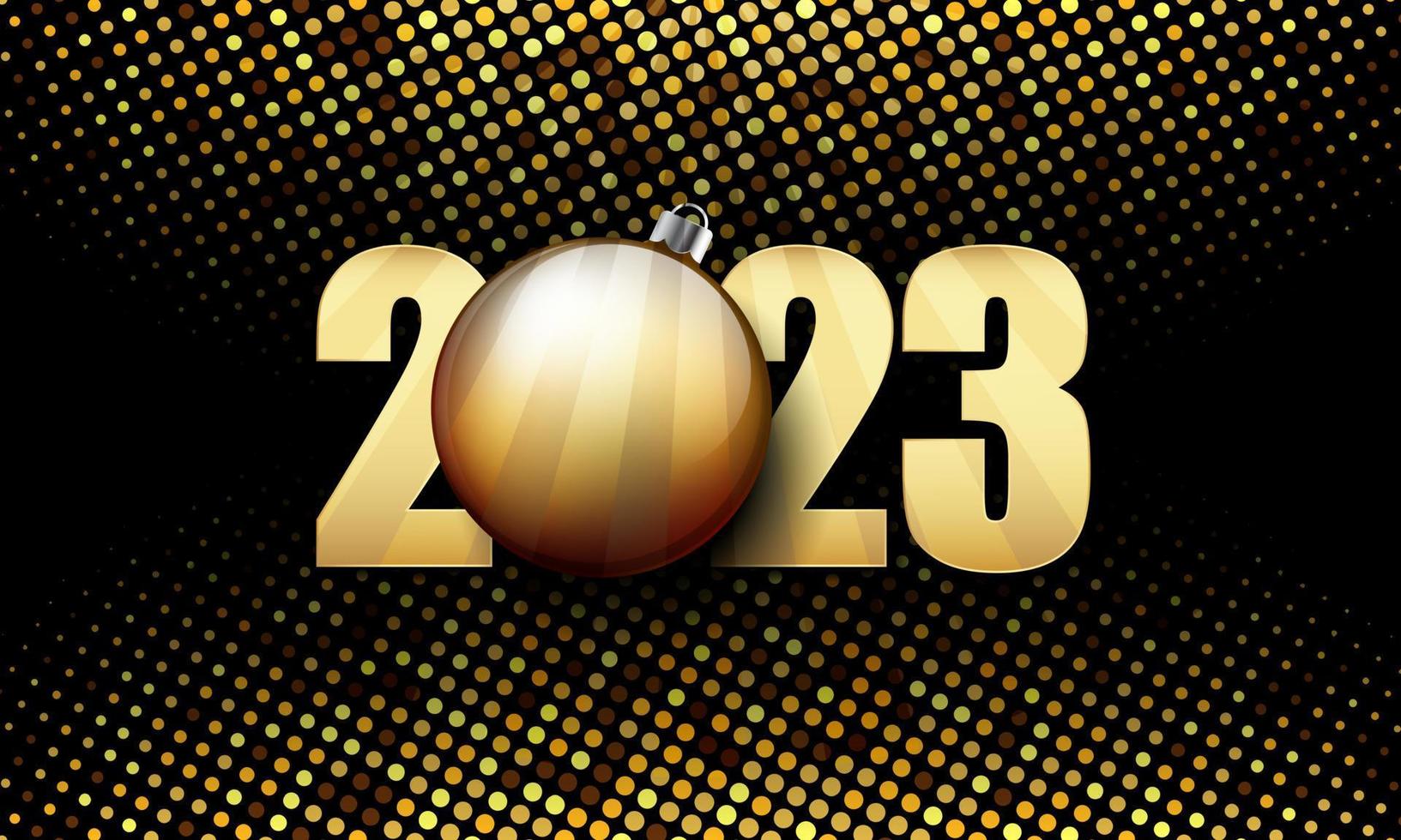 Diseño de fondo de feliz año nuevo 2023. vector