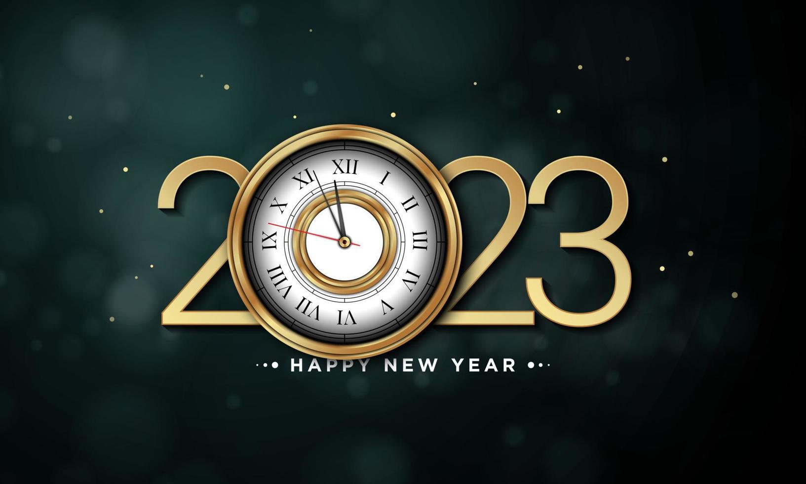 2023 Happy New Year Background Design. vector