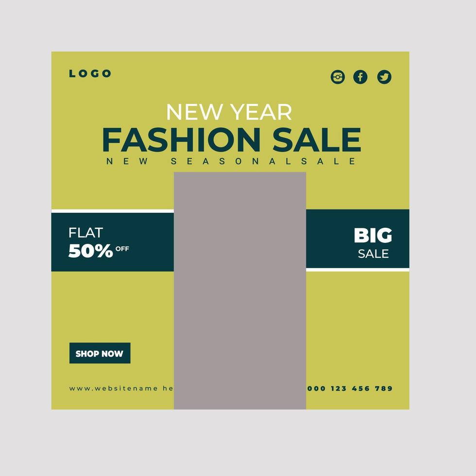 Man Fashion Sale Social Media Post Template vector