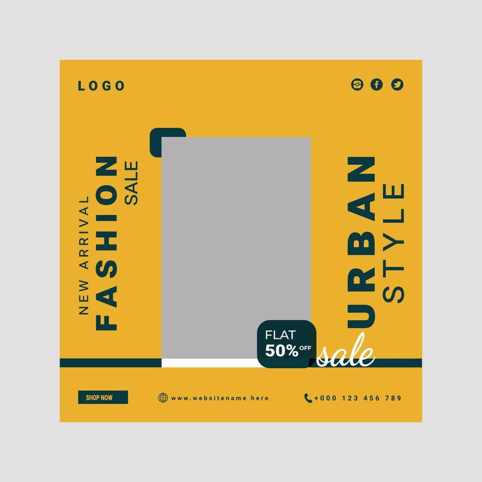 Fashion sale  post template vector